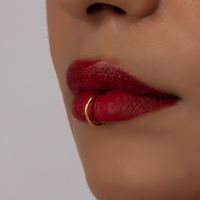 Rock Punk Solid Color Alloy Plating Lip Stud Nose Ring main image 5