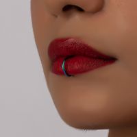Rock Punk Solid Color Alloy Plating Lip Stud Nose Ring main image 7