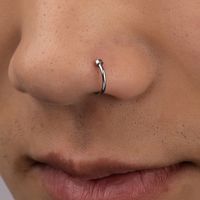 Rock Punk Solid Color Alloy Plating Lip Stud Nose Ring main image 3