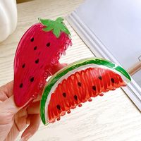Cute Strawberry Pineapple Watermelon Arylic Hair Claws main image 3