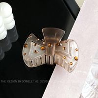 Sweet Gradient Color Bow Knot Resin Inlay Rhinestones Hair Claws sku image 10