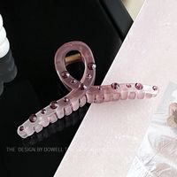 Sweet Gradient Color Bow Knot Resin Inlay Rhinestones Hair Claws sku image 18