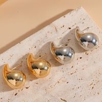 1 Piece Luxurious Classic Style Solid Color Plating Copper 14k Gold Plated Ear Studs main image 3