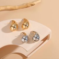1 Piece Luxurious Classic Style Solid Color Plating Copper 14k Gold Plated Ear Studs main image 4