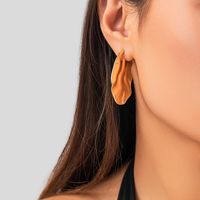1 Pair Exaggerated Classic Style Irregular Pleated Alloy Ear Studs main image 2
