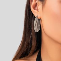 1 Pair Exaggerated Classic Style Irregular Pleated Alloy Ear Studs sku image 2