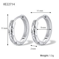1 Pair Luxurious Simple Style Round Plating Inlay Sterling Silver Zircon 18k Gold Plated White Gold Plated Hoop Earrings sku image 4