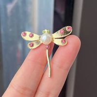 Sweet Butterfly Alloy Artificial Pearls Women's Brooches sku image 6