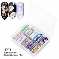 Fashion Starry Sky Paper Nail Decoration Accessories 1 Set Nail Supplies sku image 38