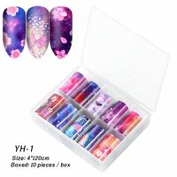 Fashion Starry Sky Paper Nail Decoration Accessories 1 Set Nail Supplies sku image 31