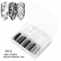 Fashion Starry Sky Paper Nail Decoration Accessories 1 Set Nail Supplies sku image 35
