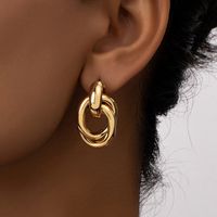 Simple Style Solid Color Alloy Women's Ear Studs main image 4