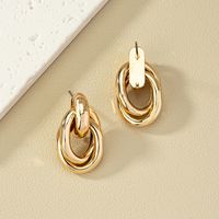 Simple Style Solid Color Alloy Women's Ear Studs sku image 1