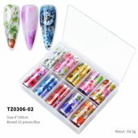Fashion Starry Sky Paper Nail Decoration Accessories 1 Set Nail Supplies sku image 40