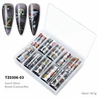 Fashion Starry Sky Paper Nail Decoration Accessories 1 Set Nail Supplies sku image 41
