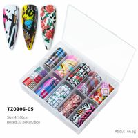 Fashion Starry Sky Paper Nail Decoration Accessories 1 Set Nail Supplies sku image 43
