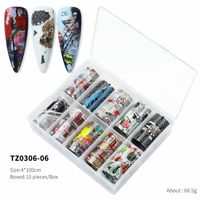 Fashion Starry Sky Paper Nail Decoration Accessories 1 Set Nail Supplies sku image 44