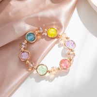 Simple Style Water Droplets Glass Stone Alloy Wholesale Bracelets main image 1