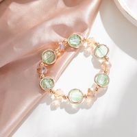 Simple Style Water Droplets Glass Stone Alloy Wholesale Bracelets main image 2
