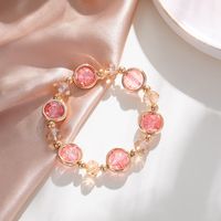 Simple Style Water Droplets Glass Stone Alloy Wholesale Bracelets main image 5