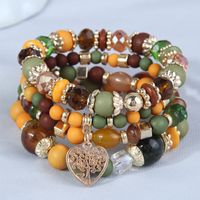 Casual Vacation Tree Heart Shape Alloy Glass Wholesale Bracelets main image 5