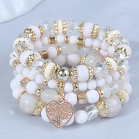 Casual Vacation Tree Heart Shape Alloy Glass Wholesale Bracelets sku image 2