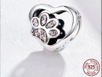 Simple Style Heart Shape Sterling Silver Inlay Zircon Pendants Jewelry Accessories main image 2