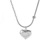 Titanium Steel 18K Gold Plated Sweet Plating Heart Shape Pendant Necklace main image 4
