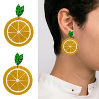 Cute Fruit Arylic Women's Drop Earrings sku image 1