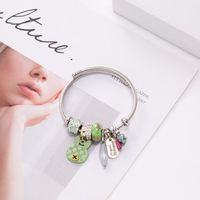 Style De Bande Dessinée Mignon Ours Alliage Acier Perlé Incruster Zircon Femmes Bracelet main image 2