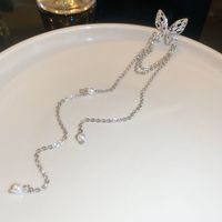 Dulce Mariposa Aleación Borla Enchapado Embutido Diamantes De Imitación Mujeres Pinzas Para Las Orejas sku image 28