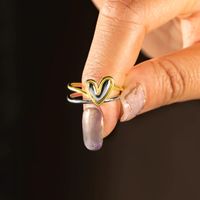 Simple Style Rabbit Heart Shape Sterling Silver Plating Rings main image 4