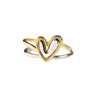 Simple Style Rabbit Heart Shape Sterling Silver Plating Rings main image 3