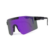 Hip-hop Exaggerated Punk Gradient Color Pc Special-shaped Mirror Clips Sports Sunglasses main image 4