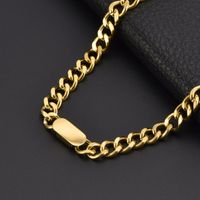 Titanium Steel 18K Gold Plated Hip-Hop Rock Plating Geometric Bracelets Necklace main image 6