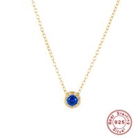 Elegant Shiny Round Sterling Silver Plating Inlay Zircon 18k Gold Plated White Gold Plated Necklace main image 5