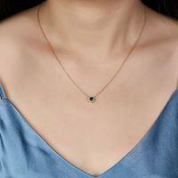 Elegant Shiny Round Sterling Silver Plating Inlay Zircon 18k Gold Plated White Gold Plated Necklace main image 2