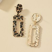 1 Piece Nordic Style Leopard Rectangle Hollow Out Alloy Drop Earrings main image 5