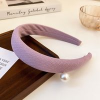 Fashion Solid Color Cloth Pearl Hair Band 1 Piece sku image 19