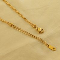 Simple Style Solid Color Stainless Steel Layered Plating 18k Gold Plated Layered Necklaces main image 3