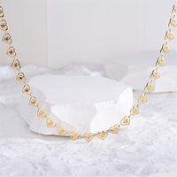 Casual Modern Style Heart Shape Titanium Steel Polishing Plating Hollow Out 18k Gold Plated Necklace sku image 2