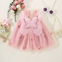 Princess Pastoral Butterfly Cotton Girls Dresses main image 2