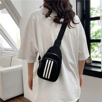 Women's Streetwear Stripe Nylon Waist Bags main image 5