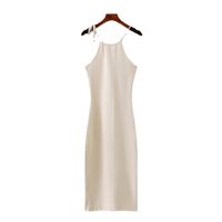Women's Sheath Dress Strap Dress Casual Elegant Streetwear Boat Neck Sleeveless Solid Color Midi Dress Daily main image 3