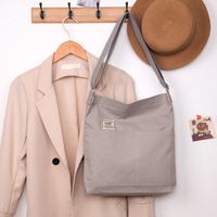 Women's Basic Streetwear Letter Solid Color Canvas Shopping Bags sku image 4