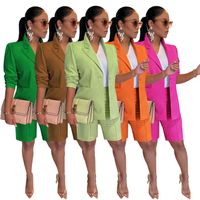 Femmes Manche Longue Blazers Poche Élégant Couleur Unie main image 6