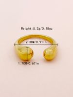 304 Stainless Steel 14K Gold Plated Casual Simple Style Polishing Plating Solid Color Rings main image 2