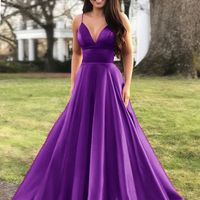 Women's Strap Dress Ball Gown Swing Dress Elegant Hawaiian Sexy V Neck Backless Sleeveless Solid Color Maxi Long Dress Family Gathering Evening Party Party main image 4