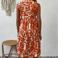 Women's Regular Dress Casual Elegant V Neck Sleeveless Printing Color Block Knee-length Outdoor Daily main image 9