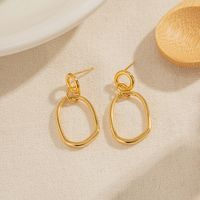 1 Pair Ig Style Simple Style Round Plating Hollow Out Stainless Steel 18k Gold Plated Drop Earrings main image 4